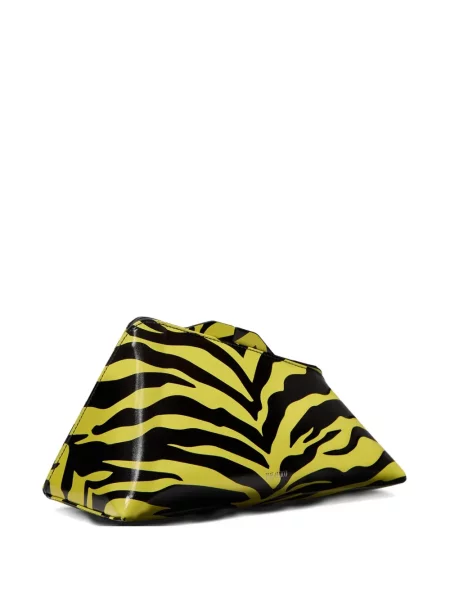 Geantă plic The Attico cu imagine cu model zebră galben