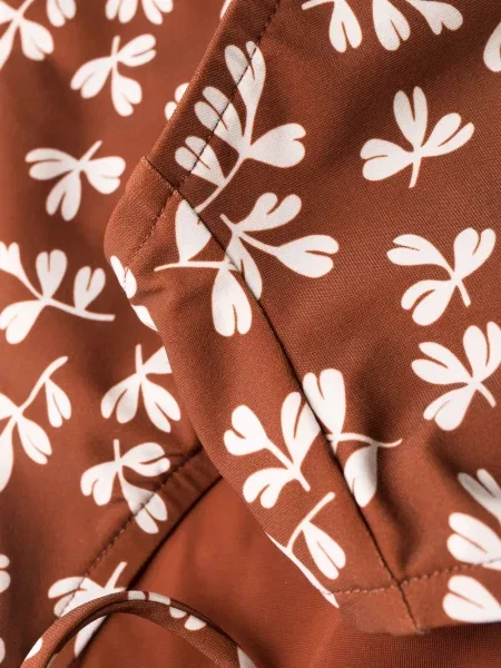 Bikini Tory Burch cu model floral maro