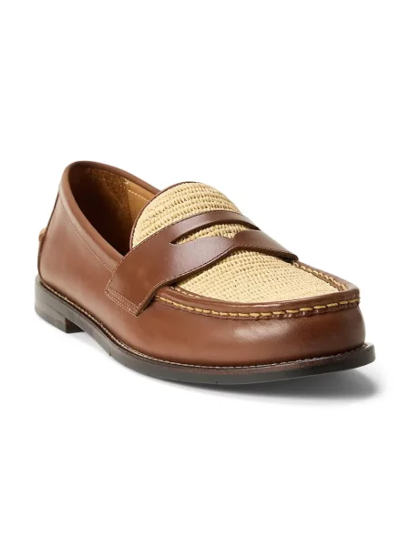 Polo Ralph Lauren mokasini usnjeni Alston Penny rjava
