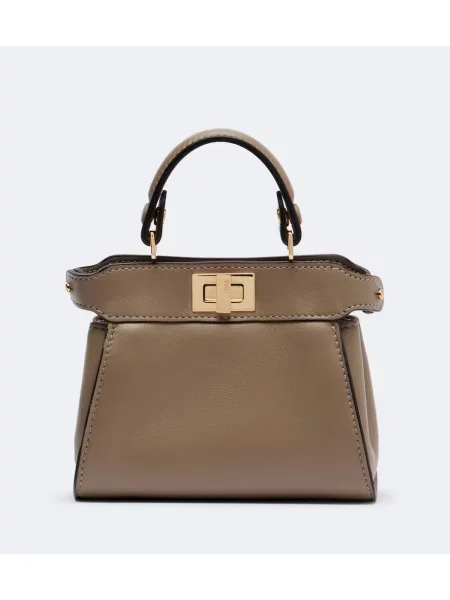 Top Fendi din piele bej