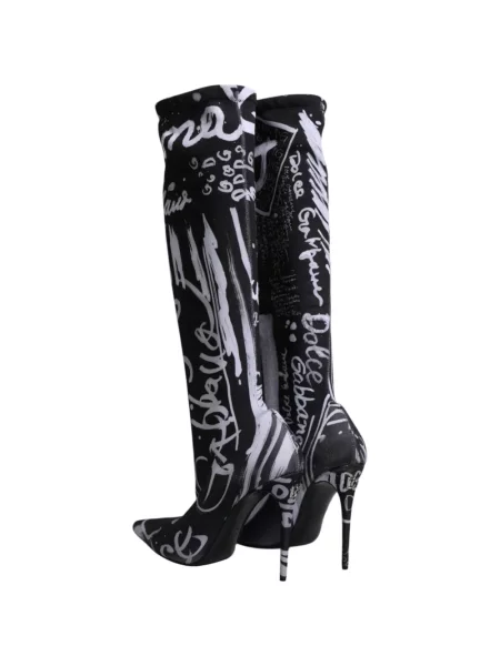 Botine Dolce & Gabbana cu imagine negru