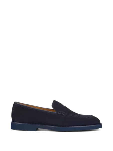 Pantofi loafer Doucal's din piele de căprioară albastru