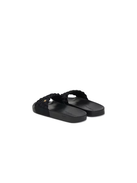 Tommy Hilfiger Šlepetės Th Braided Pool Slide juoda