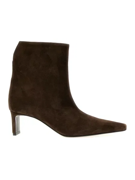 Buty do kostki Khaite skórzane brązowe