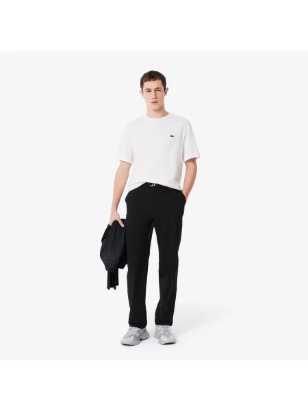 Lacoste Techniczne Spodnie Chino O Prostym Kroju czarne