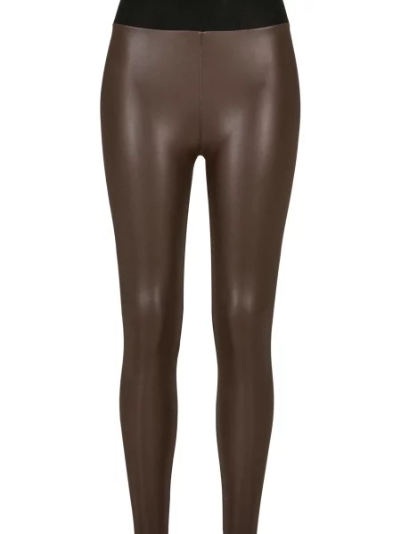 Urban Classics Leggings maro închis negru