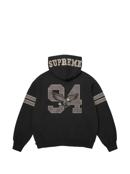 Stras hanorac cu glugă Supreme negru