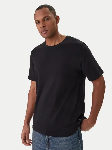 T-shirt z detalem z logo model ‘ORGANIC’ Jack & Jones czarny