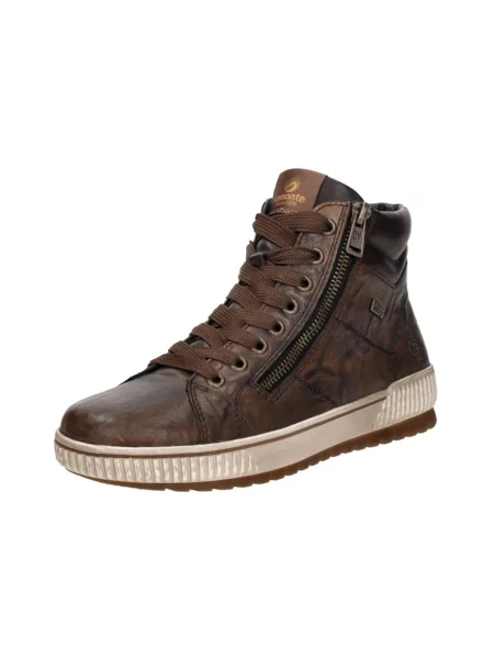 Sneakersy Remonte skórzane brązowe
