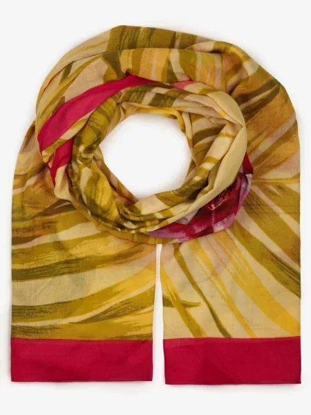 Szalik w Print Jellala żółty