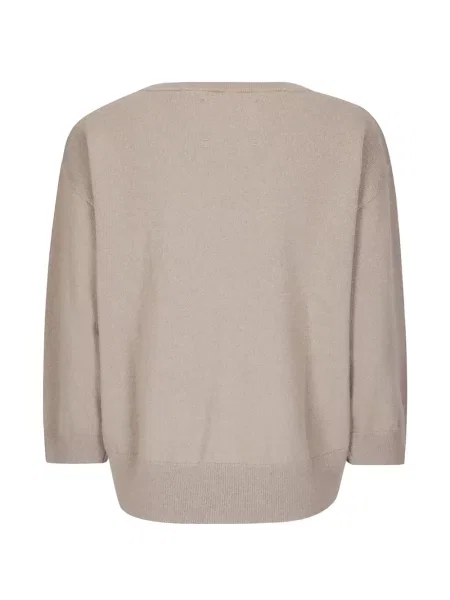 Кашмирен пуловер Extreme Cashmere с перли с V-образно деколте