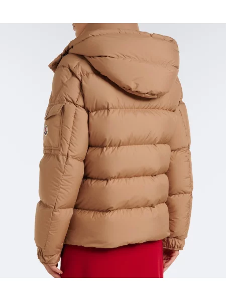 Geacă cu puf Moncler Maya cu glugă bej