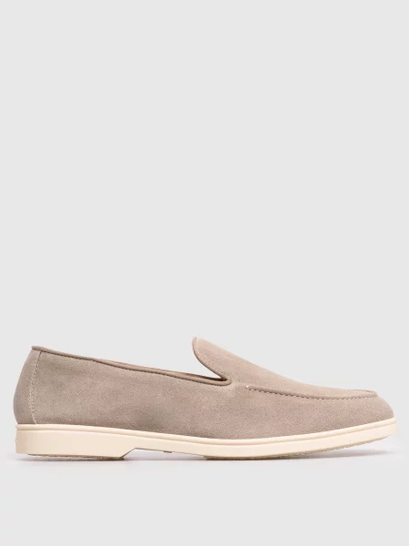 Замшеві лофери з логотипом Doucal's сірі