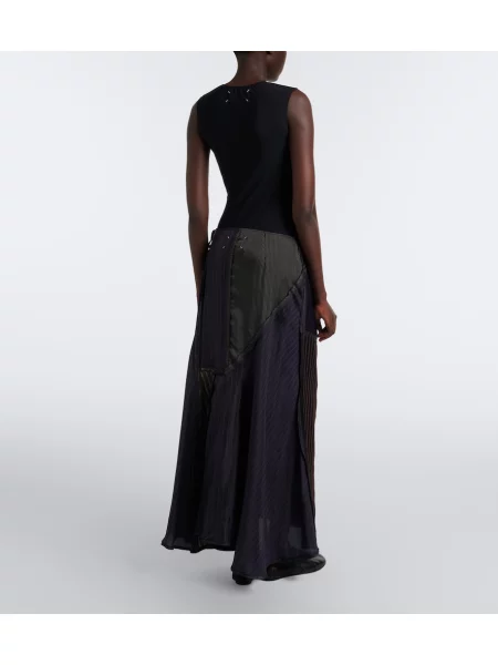 Fusta maxi Maison Margiela cu dungi albastru