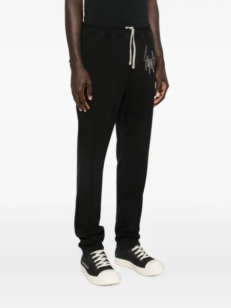 Hlače Moncler + Rick Owens s vezom crna