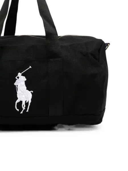 Pulover Polo Ralph Lauren cu broderie stretch negru