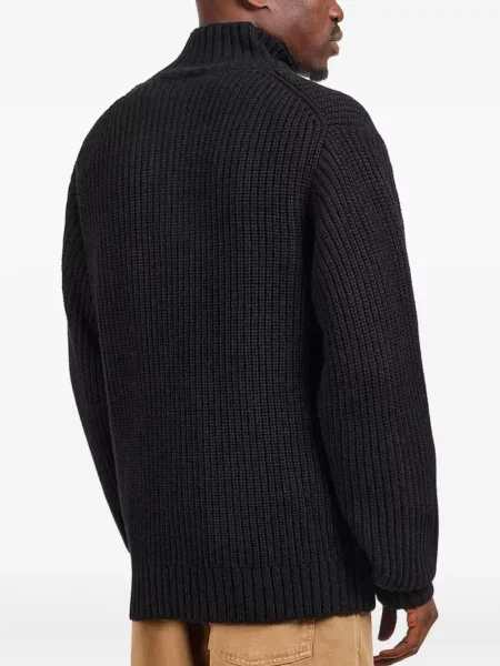 Pulover Carhartt Wip de jumătate de fermoar negru
