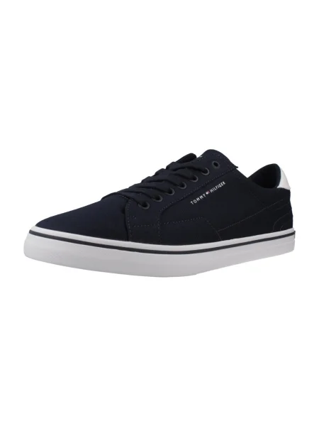 Čipkované dlhé tenisky Tommy Hilfiger modrá