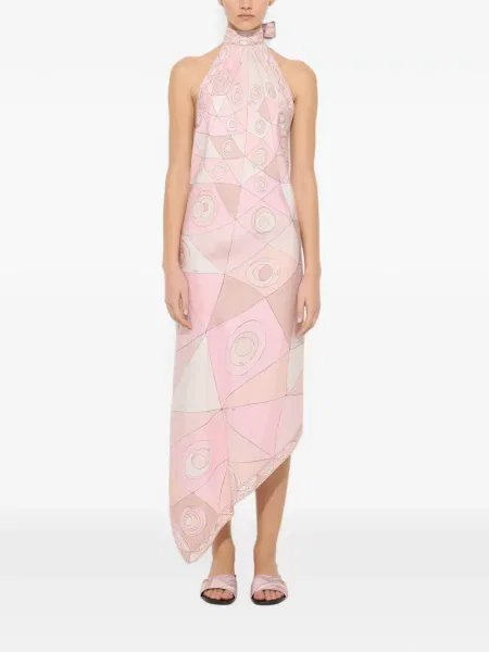Rochie Pucci de mătase cu imagine roz