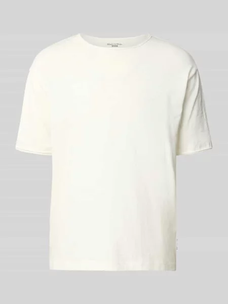T-shirt o kroju relaxed fit z czystej bawełny Marc O'polo Denim biała