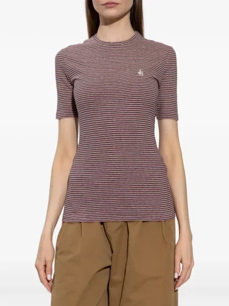 Tricou Jil Sander cu broderie albastru