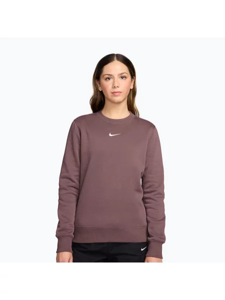 Дамски суитшърт Nike Sportswear Phoenix Fleece Crewneck tattoo/sail винено червено