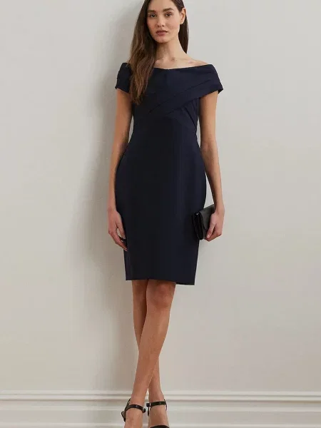 Lauren Ralph Lauren Kokteilové šaty námornícka modrá