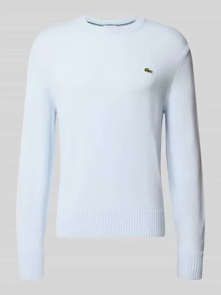 Sweter klasyka o kroju regular fit z czystej wełny Lacoste