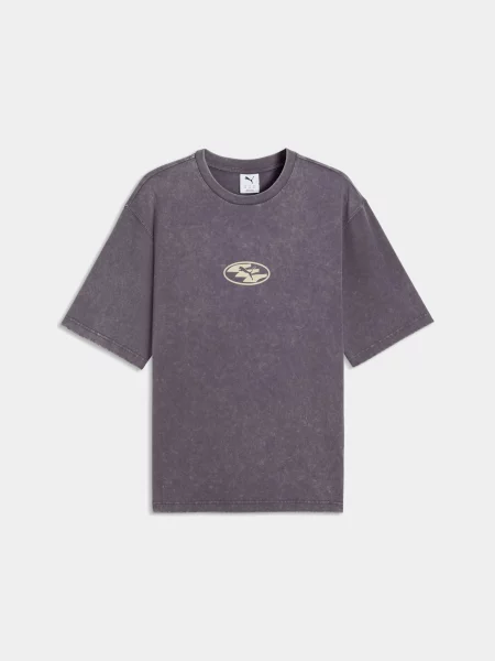 Жіноча Футболка PUMA Spc Boxy Washed Tee комбінований верх сірий