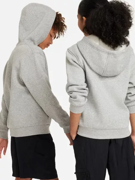 Nike hanorac cu și glugă pentru copii cu Sportswear Club Fleece gri