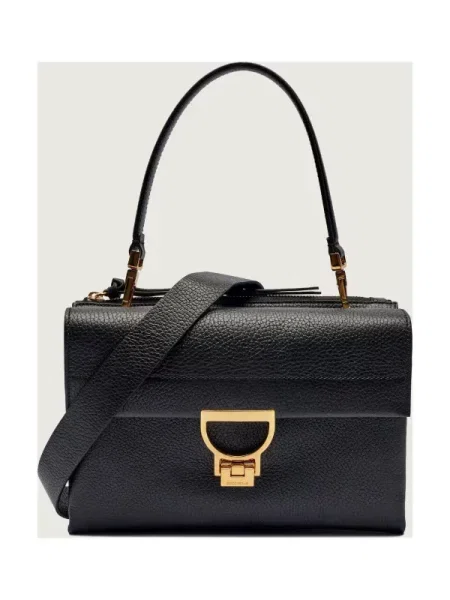 Coccinelle De piele geantă pe umăr ARLETTIS negru