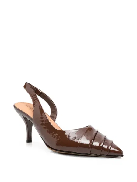 Pantofi cu toc Sergio Moretti Firenze din piele slingback maro