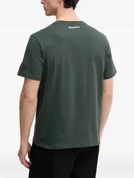 Tricou Karl Lagerfeld cu imagine verde