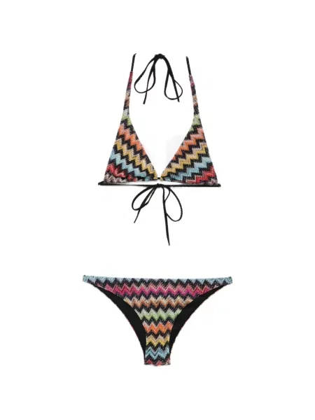 Bikini Missoni tricotate negru