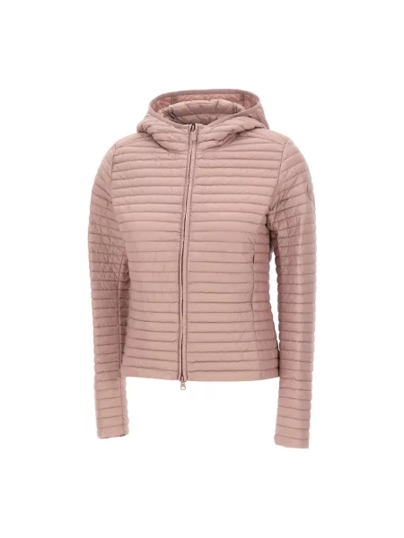 Kurtka pikowana Colmar z kapturem różowa