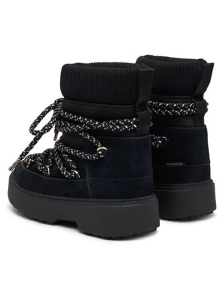 Škornji za sneg Tommy Hilfiger Lace-Up Water Resist Snow Boot črna