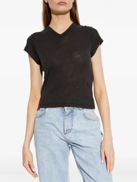 Tricou Iro de in cu decolteu în V negru