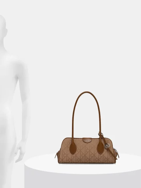 Calvin Klein Táska Emblem Trio Jacquard barna