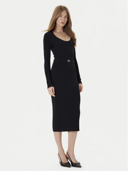 TWINSET Kötött ruha fekete
