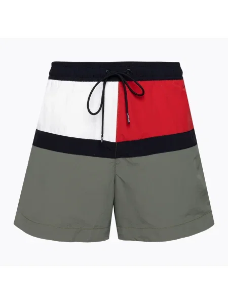 Olcsóbban. Férfi úszónadrág Tommy Hilfiger Medium Drawstring stonewash green. Méret: M zöld