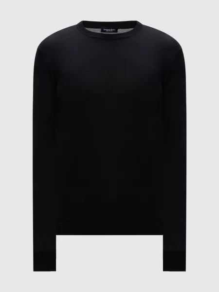 Шелковый свитер Stefano Ricci черный