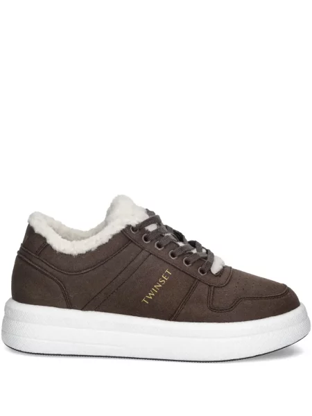 Sneakerși Twinset cu imagine maro