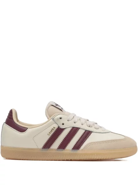 Sneakerși Adidas Samba cu dungi din piele de căprioară gri