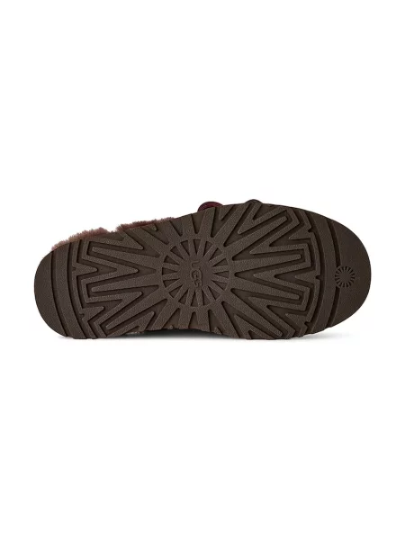 UGG пантофи дамски от велур W Disquette Heritage кафяво