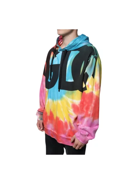 Tie dye bluza z kapturem Dolce And Gabbana z kapturem z logo