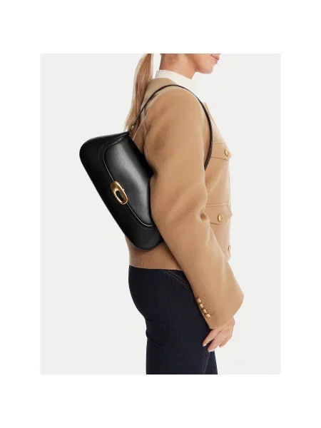 Geantă Calvin Klein Hardware Flap Shoulder Bag negru