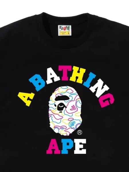Tricou A Bathing Ape® cu imagine negru