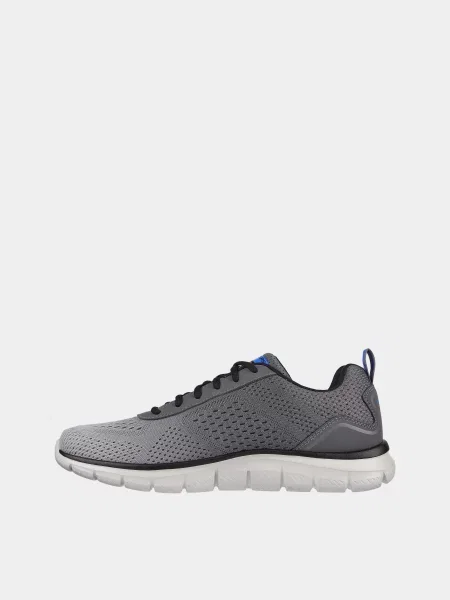 Кожаные широкие кроссовки Skechers серые