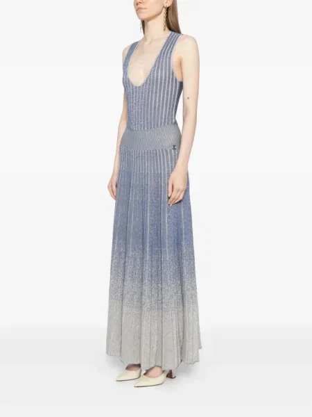 Rochie Saiid Kobeisy tricotate de costum albastru