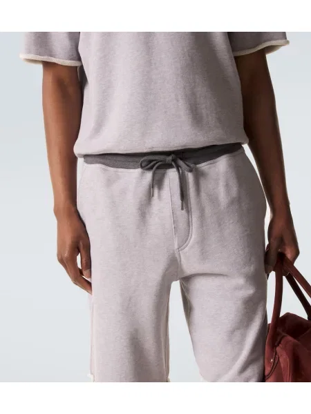 Pantaloni scurți Brunello Cucinelli din jerseu gri
